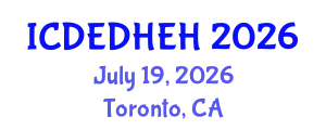 International Conference on Dental Ethics, Dental Health Education and Hygiene (ICDEDHEH) July 19, 2026 - Toronto, Canada