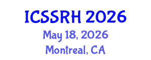 International Conference on Sexuality, Sexual and Reproductive Health (ICSSRH) May 18, 2026 - Montreal, Canada