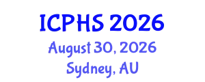 International Conference on Public Health Systems (ICPHS) August 30, 2026 - Sydney, Australia