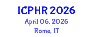 International Conference on Public Health Research (ICPHR) April 06, 2026 - Rome, Italy