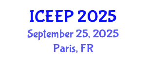 International Conference on Electrochemistry and Electrochemical Processes (ICEEP) September 25, 2025 - Paris, France