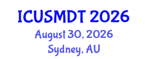 International Conference on Urban Sociology, Migration and Demographic Trends (ICUSMDT) August 30, 2026 - Sydney, Australia