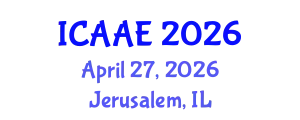 International Conference on Advances in Aerospace Engineering (ICAAE) April 27, 2026 - Jerusalem, Israel