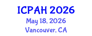 International Conference on Physical Activity and Health (ICPAH) May 18, 2026 - Vancouver, Canada