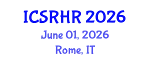 International Conference on Sexual and Reproductive Health and Rights (ICSRHR) June 01, 2026 - Rome, Italy