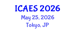 International Conference on Applied Energy Systems (ICAES) May 25, 2026 - Tokyo, Japan