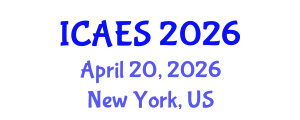 International Conference on Applied Energy Systems (ICAES) April 20, 2026 - New York, United States