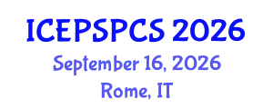 International Conference on Electric Power System Protection and Control System (ICEPSPCS) September 16, 2026 - Rome, Italy