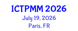 International Conference on Theoretical Physics and Mathematical Models (ICTPMM) July 19, 2026 - Paris, France
