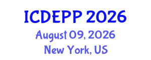 International Conference on Development Economics, Policies and Practices (ICDEPP) August 09, 2026 - New York, United States