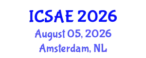 International Conference on Sustainable Architecture and Environment (ICSAE) August 05, 2026 - Amsterdam, Netherlands