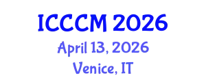 International Conference on Computational Chemistry and Modelling (ICCCM) April 13, 2026 - Venice, Italy