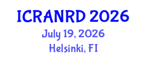 International Conference on Ruminant Animal Nutrition and Recent Developments (ICRANRD) July 19, 2026 - Helsinki, Finland