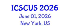 International Conference on Smart Cities and Urban Strategies (ICSCUS) June 01, 2026 - New York, United States