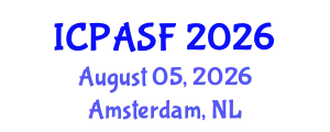 International Conference on Precision Agriculture and Satellite Farming (ICPASF) August 05, 2026 - Amsterdam, Netherlands