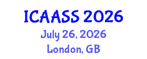 International Conference on Agronomy and Agricultural Soil Science (ICAASS) July 26, 2026 - London, United Kingdom