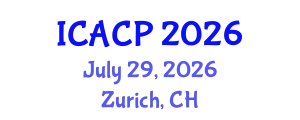 International Conference on Agronomy and Crop Protection (ICACP) July 29, 2026 - Zurich, Switzerland