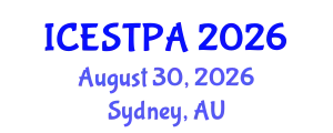 International Conference on Ecotourism, Sustainable Tourism and Protected Areas (ICESTPA) August 30, 2026 - Sydney, Australia