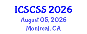 International Conference on Smart Cities and Sustainable Solutions (ICSCSS) August 05, 2026 - Montreal, Canada