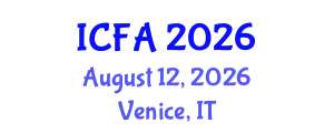 International Conference on Fashion Accessories (ICFA) August 12, 2026 - Venice, Italy