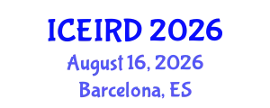 International Conference on Entrepreneurship, Innovation and Regional Development (ICEIRD) August 16, 2026 - Barcelona, Spain