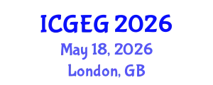 International Conference on Geology and Engineering Geology (ICGEG) May 18, 2026 - London, United Kingdom