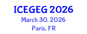 International Conference on Economic Globalization and Economic Geography (ICEGEG) March 30, 2026 - Paris, France