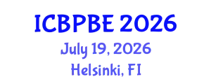 International Conference on Building Physics and Built Environment (ICBPBE) July 19, 2026 - Helsinki, Finland
