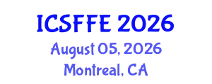 International Conference on Statistical Finance and Financial Engineering (ICSFFE) August 05, 2026 - Montreal, Canada