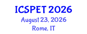 International Conference on Sustainable Pavement Engineering and Technology (ICSPET) August 23, 2026 - Rome, Italy