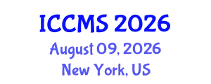 International Conference on Communications and Media Studies (ICCMS) August 09, 2026 - New York, United States