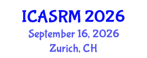 International Conference on Applied Statistics and Research Methods (ICASRM) September 16, 2026 - Zurich, Switzerland