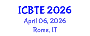 International Conference on Biogeochemistry of Trace Elements (ICBTE) April 06, 2026 - Rome, Italy