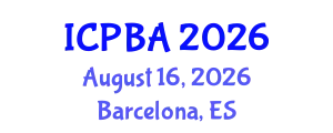 International Conference on Plant Biotechnology and Agriculture (ICPBA) August 16, 2026 - Barcelona, Spain
