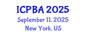 International Conference on Plant Biotechnology and Agriculture (ICPBA) September 11, 2025 - New York, United States