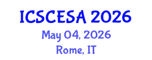 International Conference on Sustainable Civil Engineering and Sustainable Applications (ICSCESA) May 04, 2026 - Rome, Italy