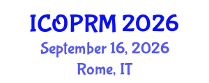 International Conference on Organizational Psychology and Research Methods (ICOPRM) September 16, 2026 - Rome, Italy