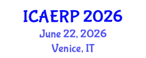 International Conference on Agricultural Economics and Rural Policies (ICAERP) June 22, 2026 - Venice, Italy