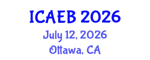 International Conference on Agricultural Economics and Business (ICAEB) July 12, 2026 - Ottawa, Canada