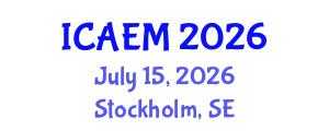 International Conference on Agricultural Economics and Management (ICAEM) July 15, 2026 - Stockholm, Sweden