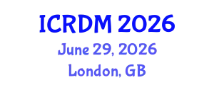 International Conference on Radiation Detection and Measurement (ICRDM) June 29, 2026 - London, United Kingdom