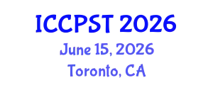 International Conference on Chemical Process Safety and Toxicology (ICCPST) June 15, 2026 - Toronto, Canada