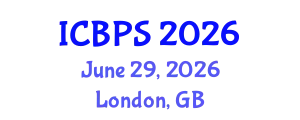 International Conference on Botany and Plant Science (ICBPS) June 29, 2026 - London, United Kingdom