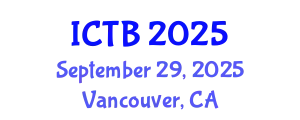 International Conference on Taxonomy and Biodiversity (ICTB) September 29, 2025 - Vancouver, Canada