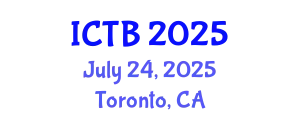 International Conference on Taxonomy and Biodiversity (ICTB) July 24, 2025 - Toronto, Canada