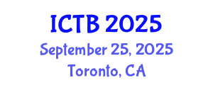 International Conference on Taxonomy and Biodiversity (ICTB) September 25, 2025 - Toronto, Canada