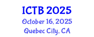 International Conference on Taxonomy and Biodiversity (ICTB) October 16, 2025 - Quebec City, Canada