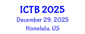 International Conference on Taxonomy and Biodiversity (ICTB) December 29, 2025 - Honolulu, United States