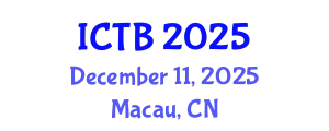 International Conference on Taxonomy and Biodiversity (ICTB) December 11, 2025 - Macau, China