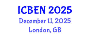 International Conference on Biological and Environmental Nanotechnology (ICBEN) December 11, 2025 - London, United Kingdom